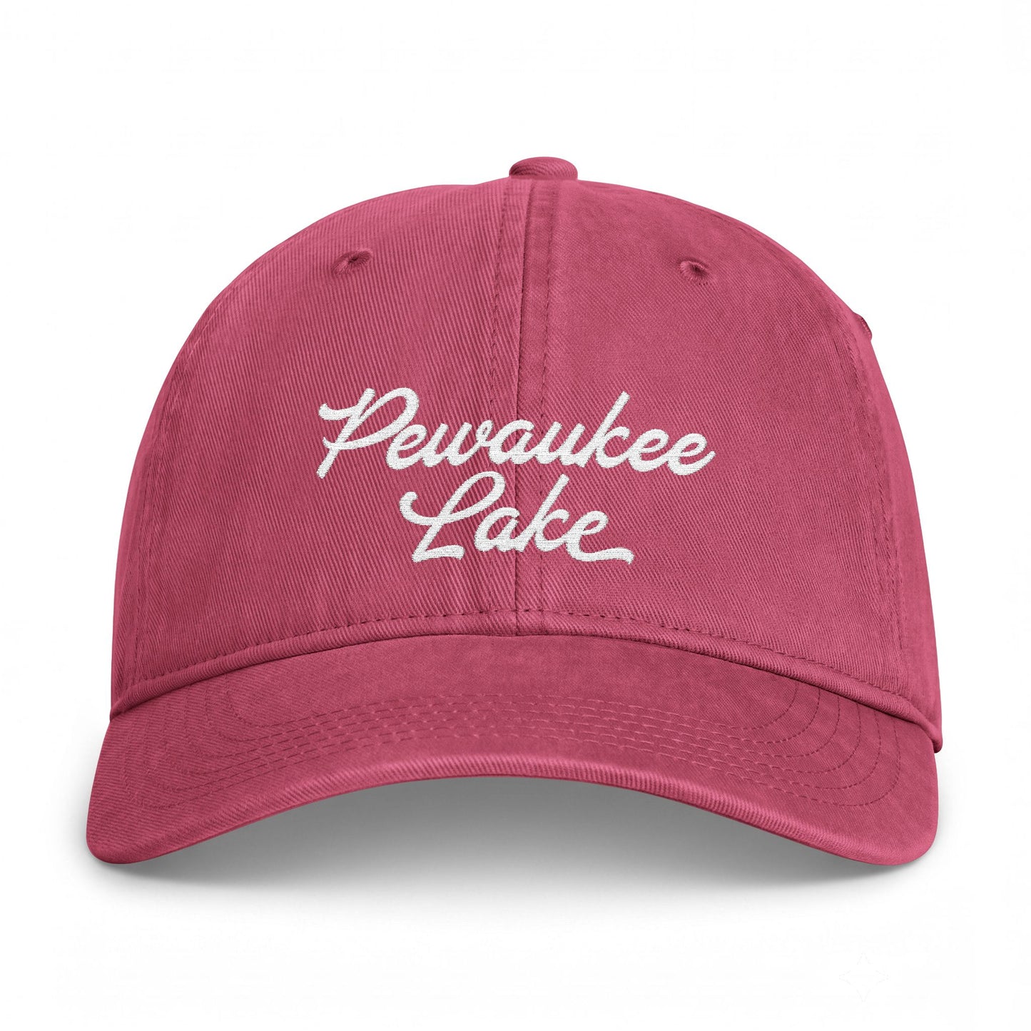 Pewaukee Lake Embroidered Vintage Washed Hat