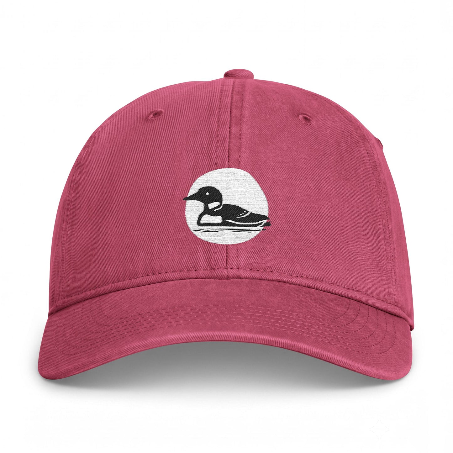 Loon Embroidered Vintage Washed Hat
