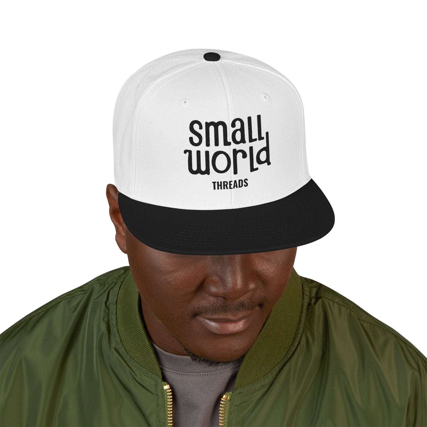 Small World Threads Snapback Hat