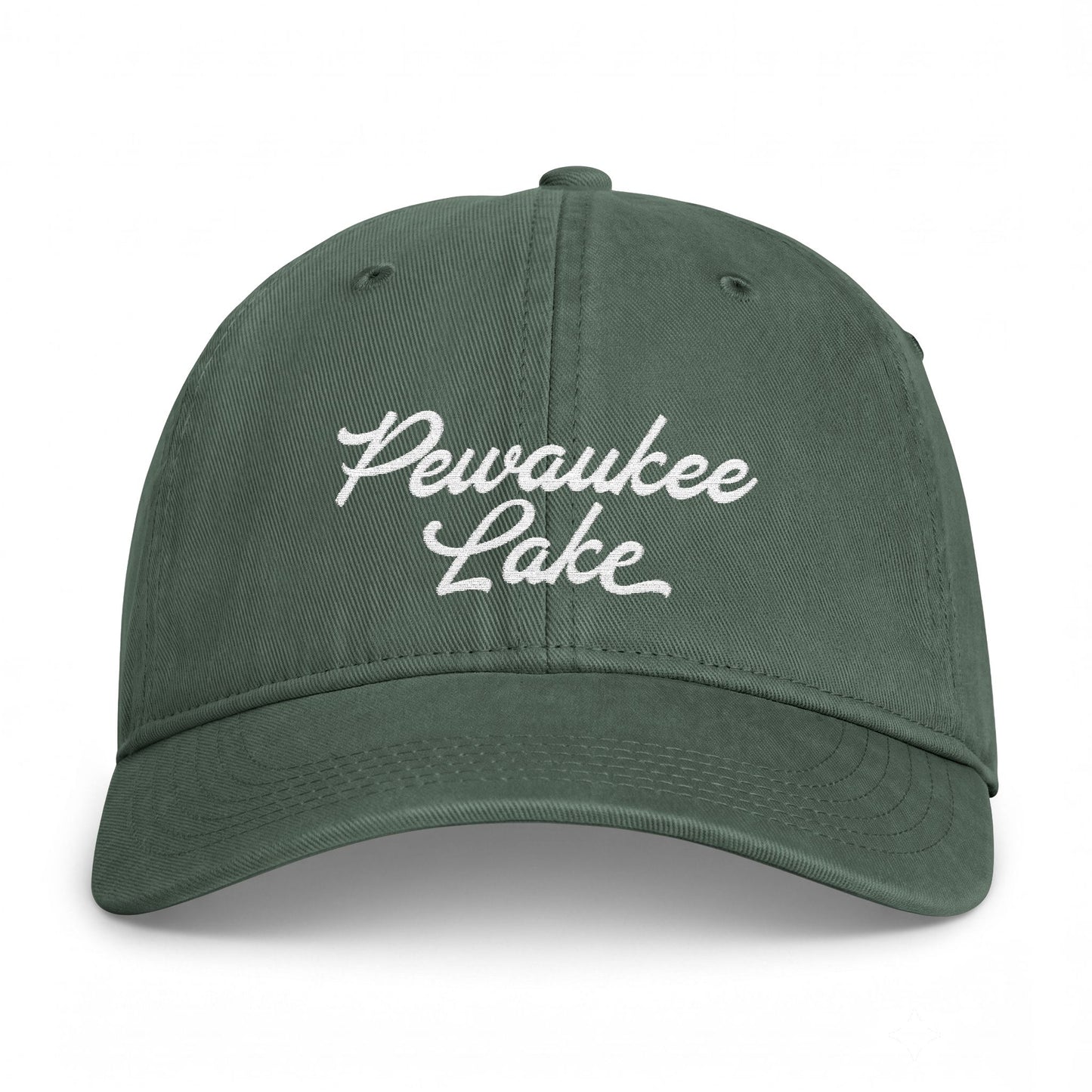 Pewaukee Lake Embroidered Vintage Washed Hat