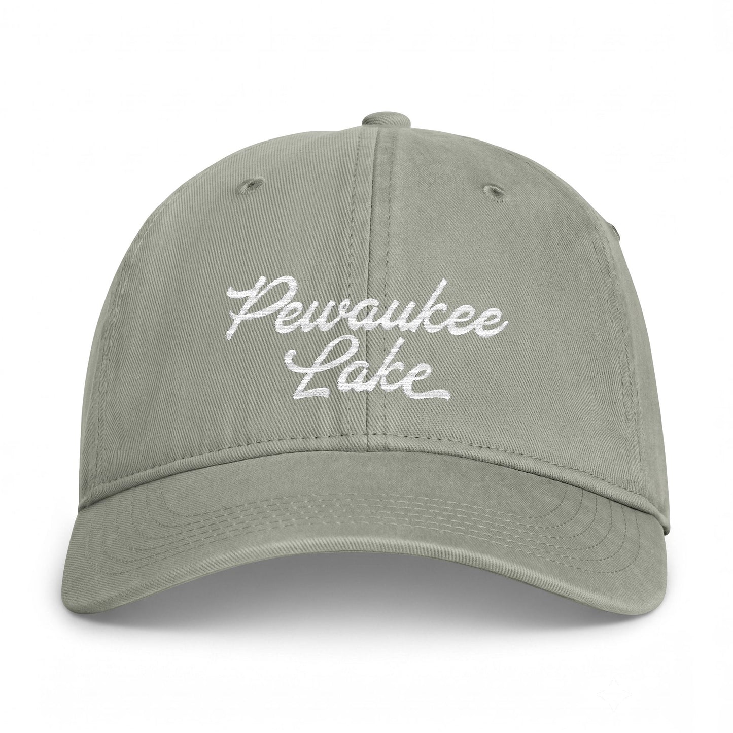 Pewaukee Lake Embroidered Vintage Washed Hat