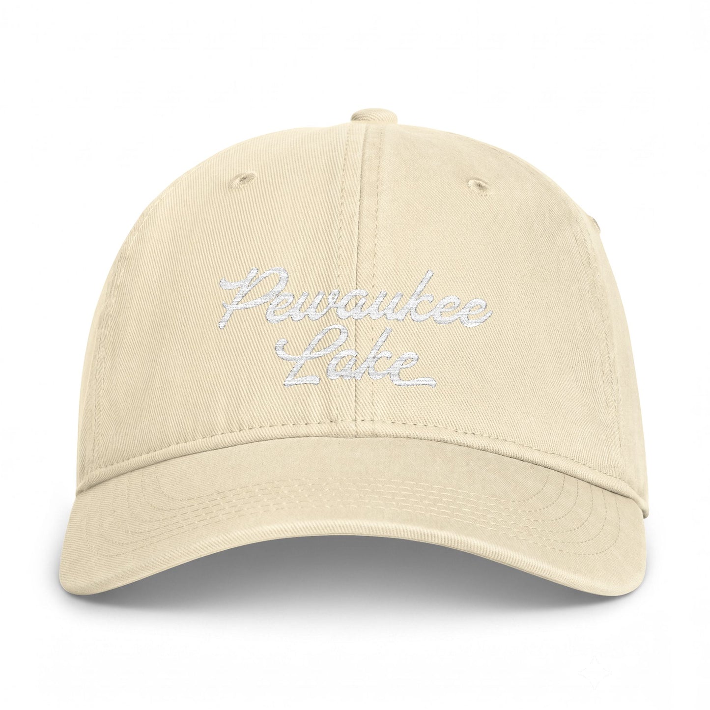 Pewaukee Lake Embroidered Vintage Washed Hat