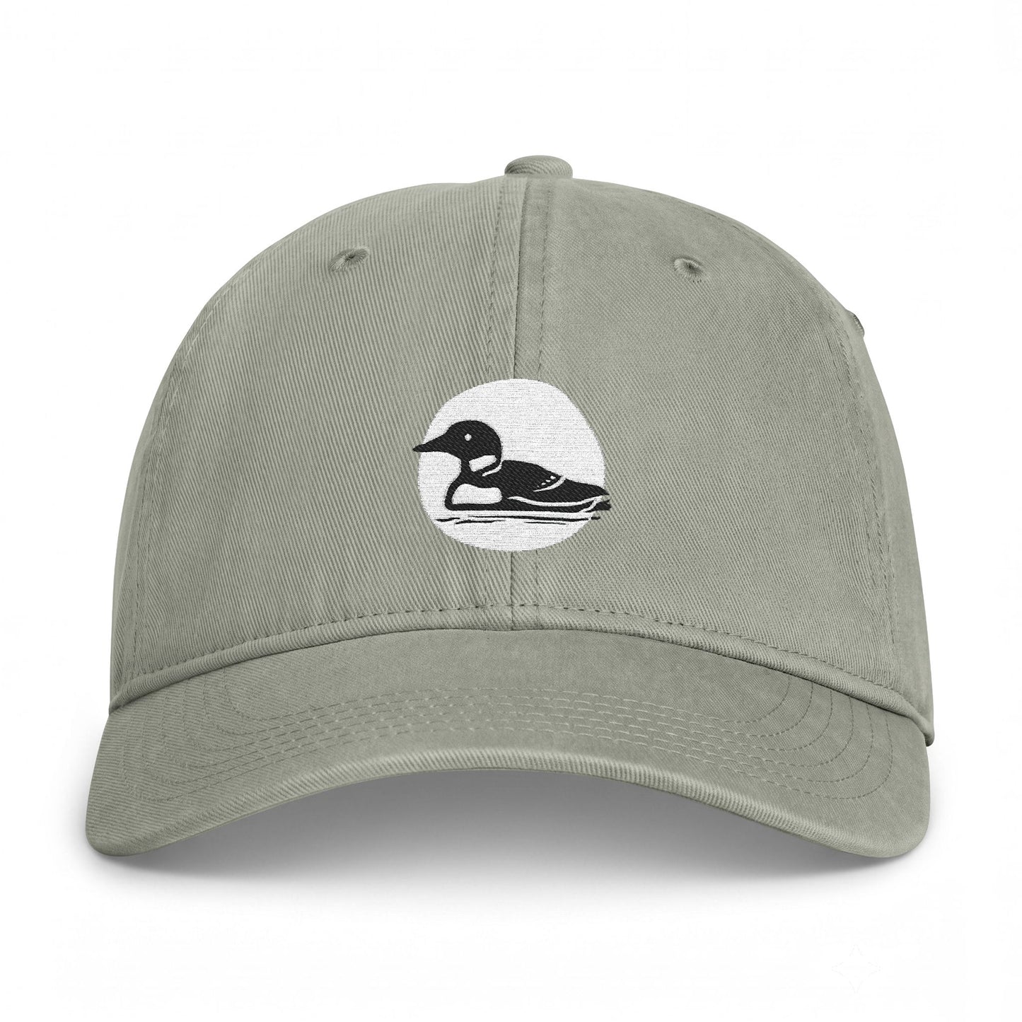 Loon Embroidered Vintage Washed Hat