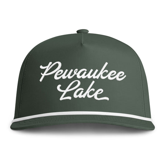 Pewaukee Lake Embroidered Rope Cap