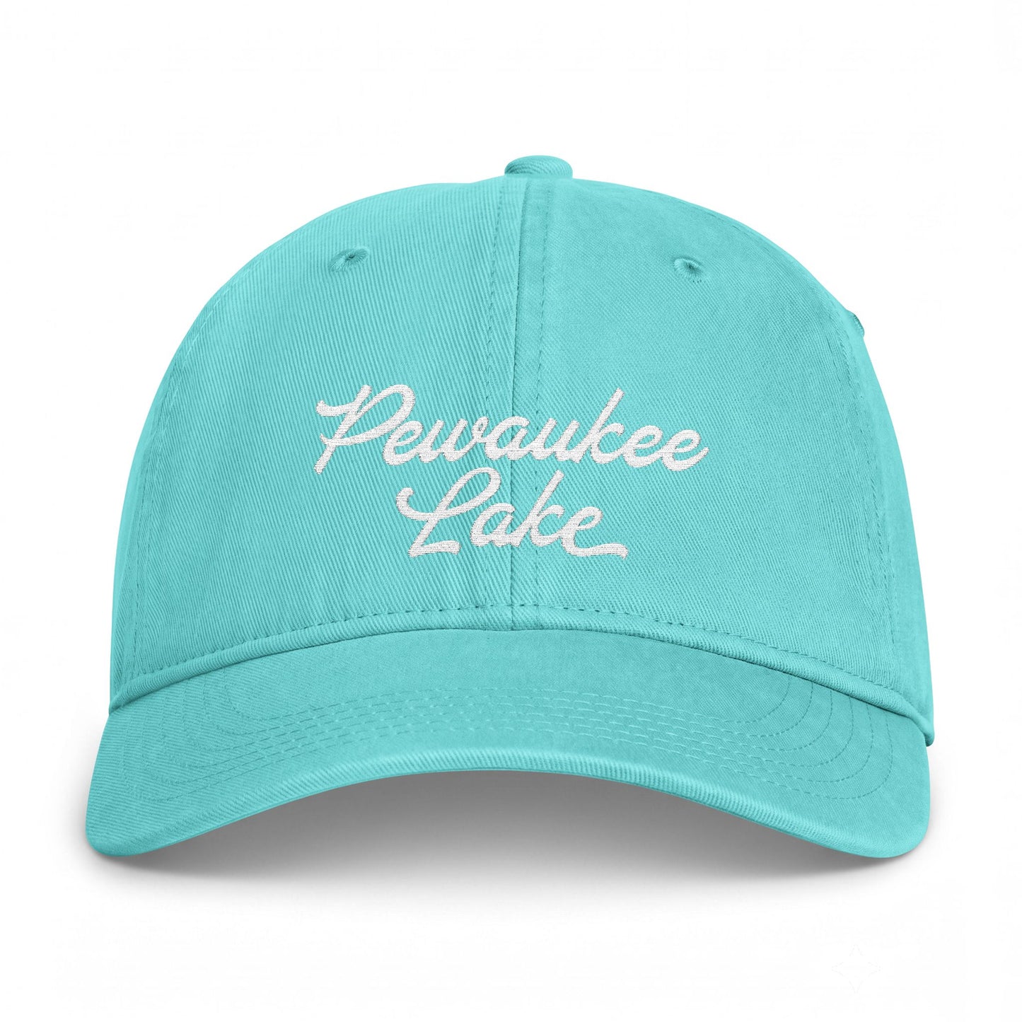Pewaukee Lake Embroidered Vintage Washed Hat