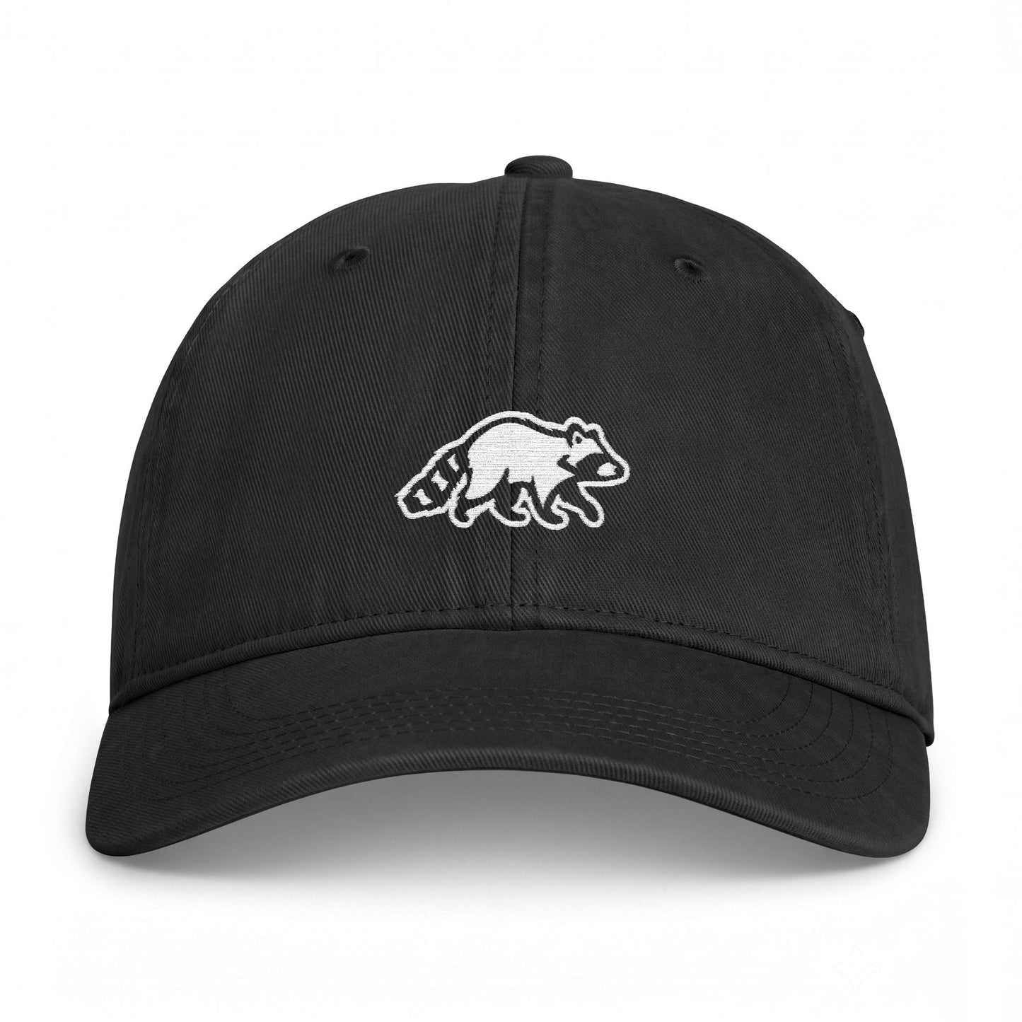 Raccoon Embroidered Vintage Washed Hat